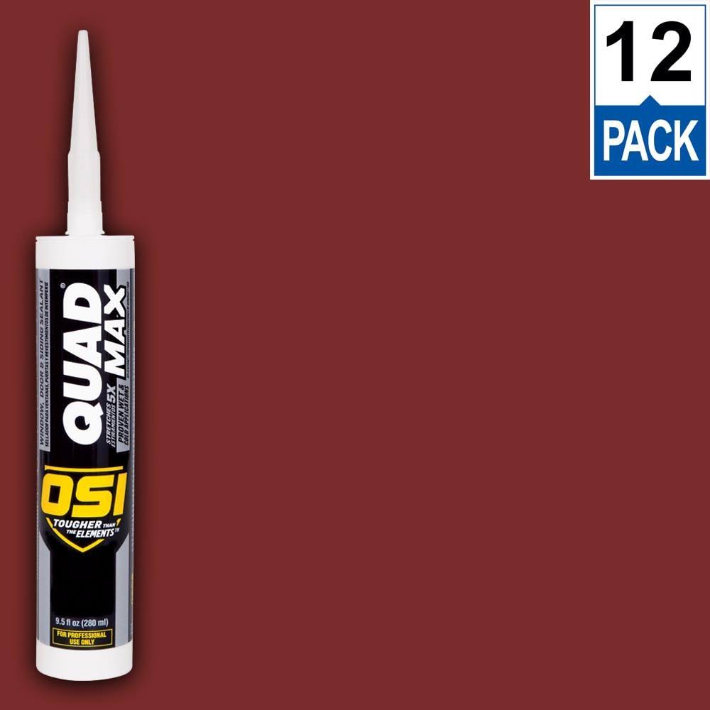 OSI Quad Max Window Door Siding Sealant Caulk 10oz Red 972 12ct
