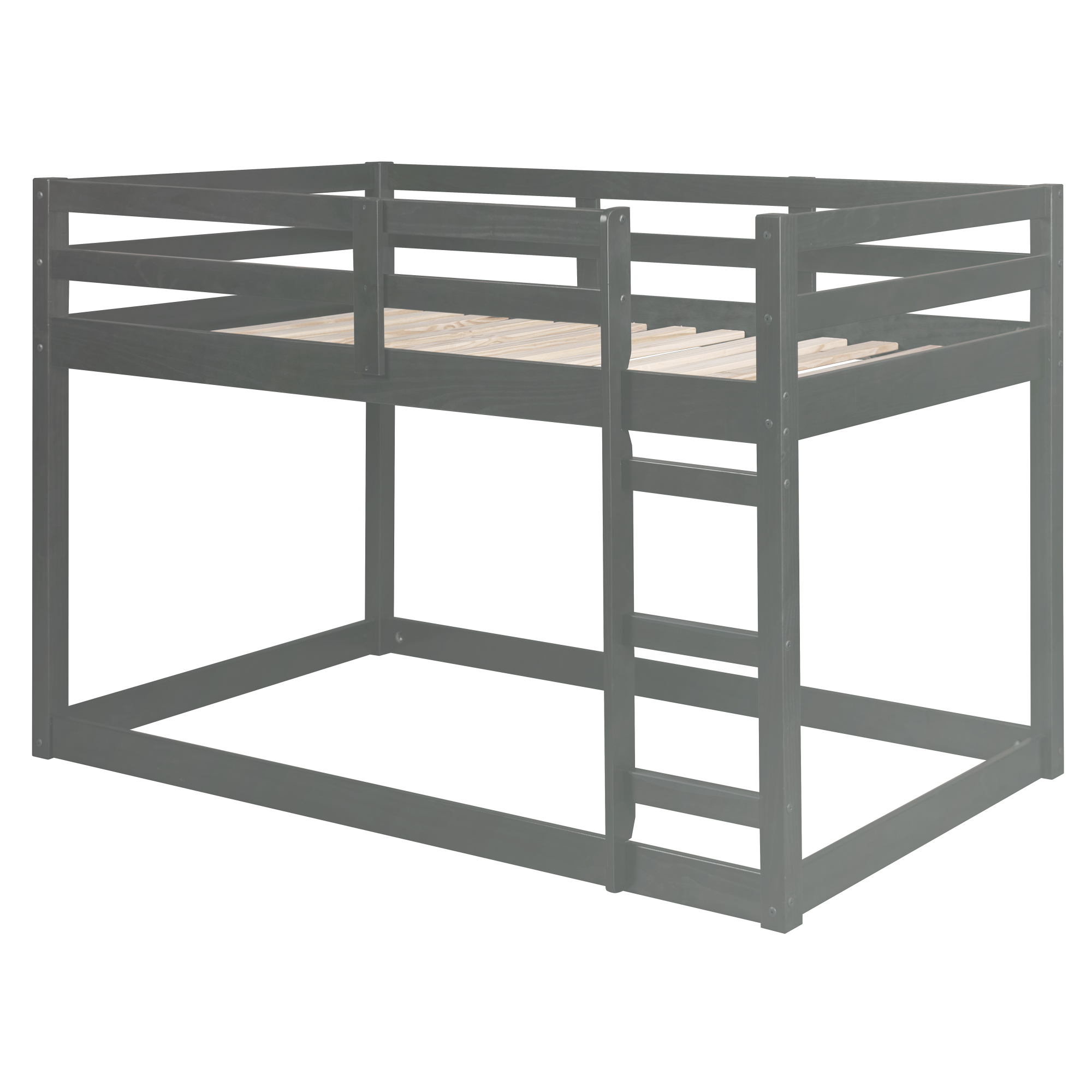 Contemporary Style ACME Gaston Loft Bed, Gray, Twin Loft Bed, Wood, Assembly Required