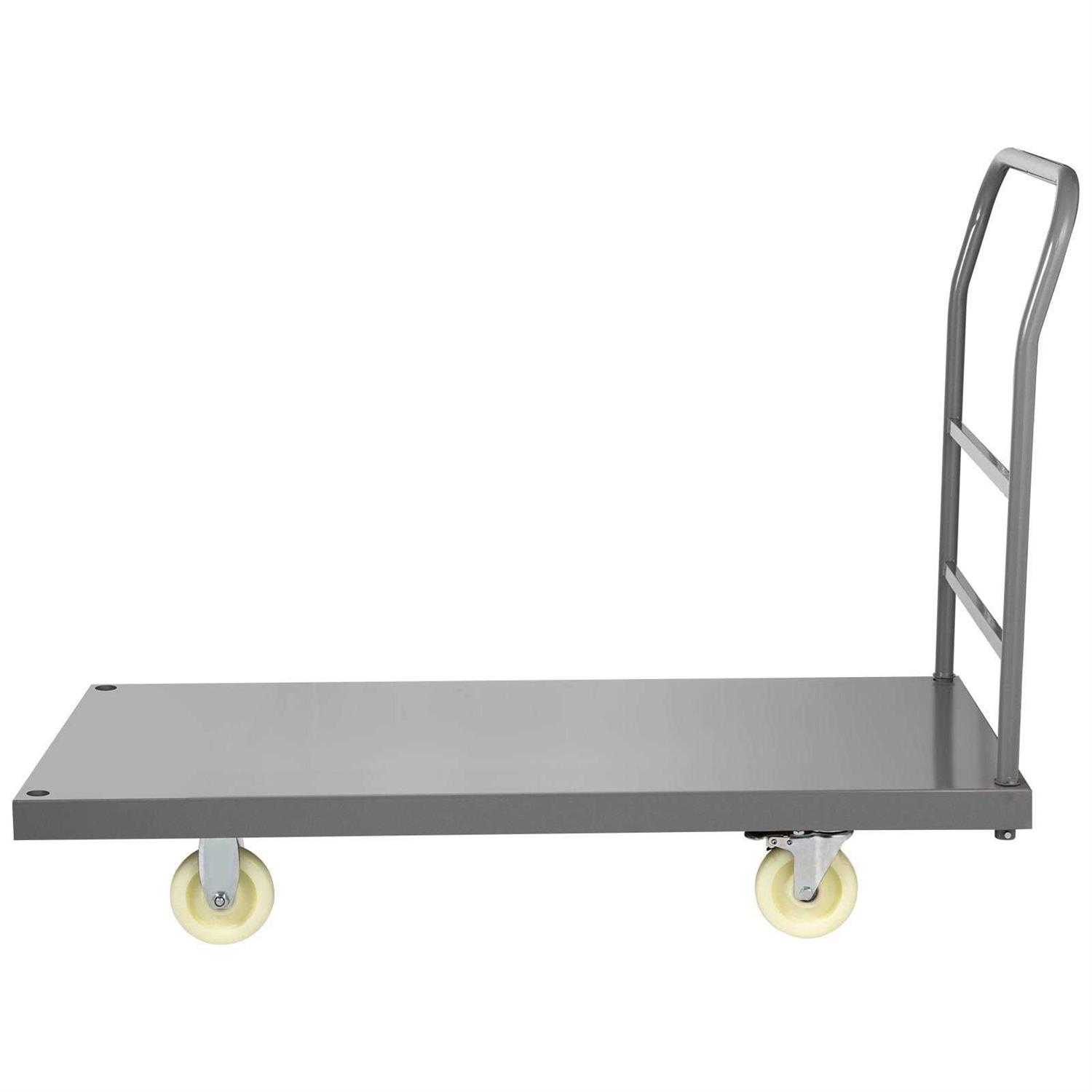 VEVOR Platform Truck 2000 lbs Capacity Steel Flatbed Cart 47 Length x 24 Width x 32 Height Flat Dolly - Shop Hardware Tools Online Store