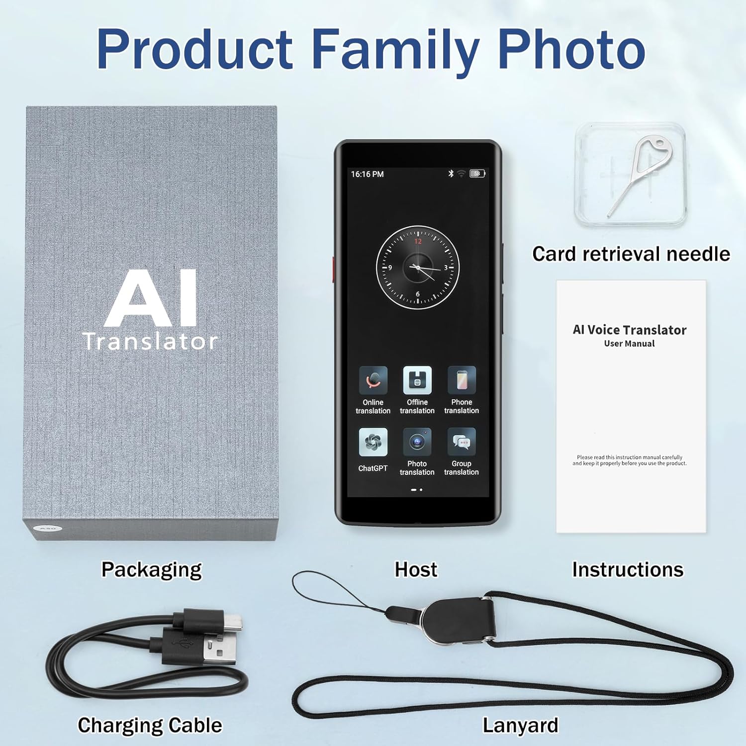 Language Translator Device, Two Way Real-Time Voice Translation, Support 139 Languages with 5.5” HD Inch Touch Screen, and Accents with WiFi/Offline/Photo Support for Travel, Learning and Business