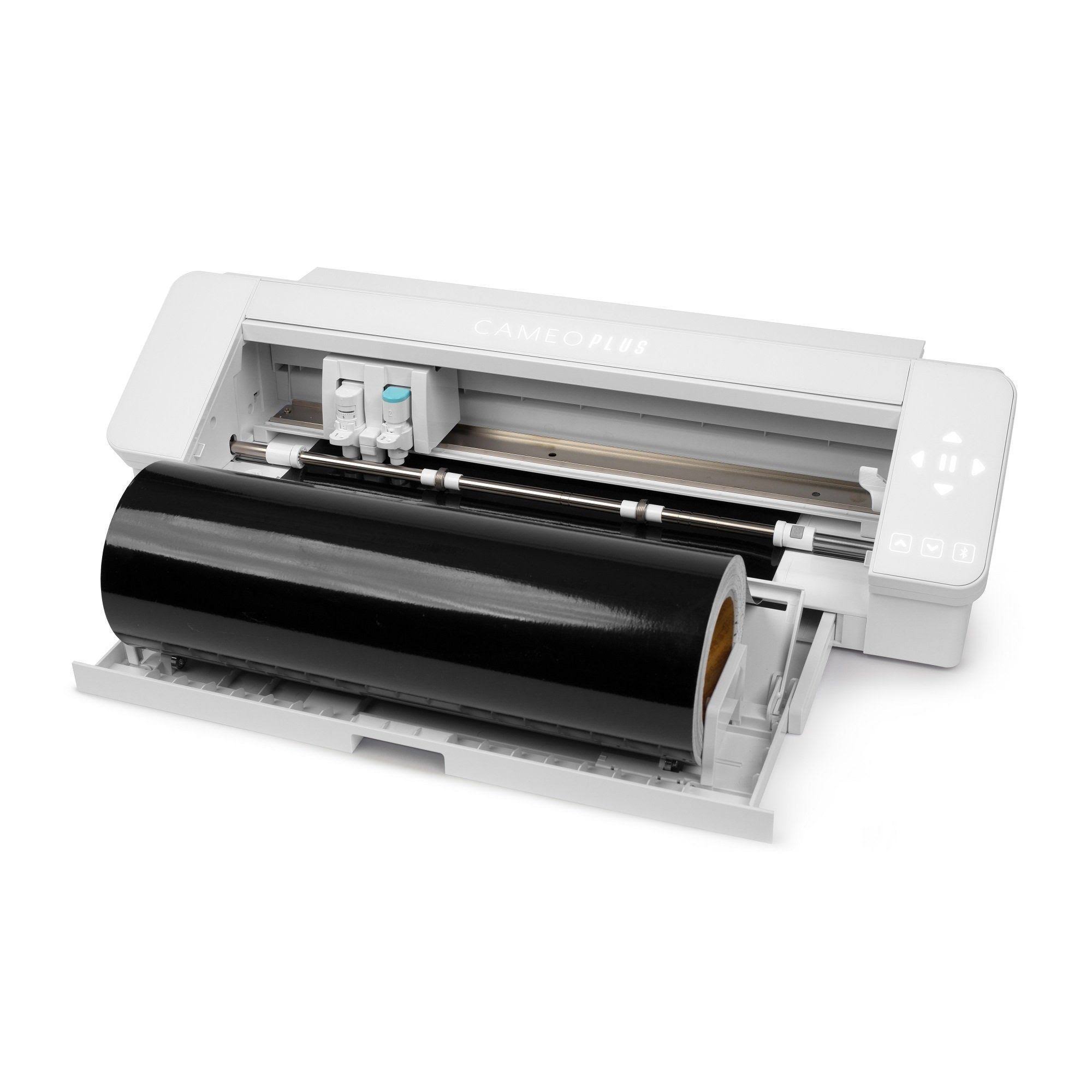 Silhouette White Cameo 4 Plus - 15x22 w/ Blade Pack, 38 Sheets Vinyl, HTV, Pens