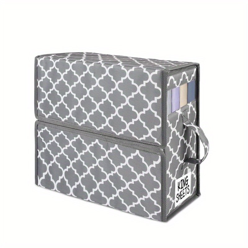 BedSheet Organizers &amp; Storage Foldable Organizing Box, Household High-Capacity Clothes Blanket Organizer Bag, For Organizing Bedrooms Wardrobes Clothes Baskets Under-Bed Storage Container
