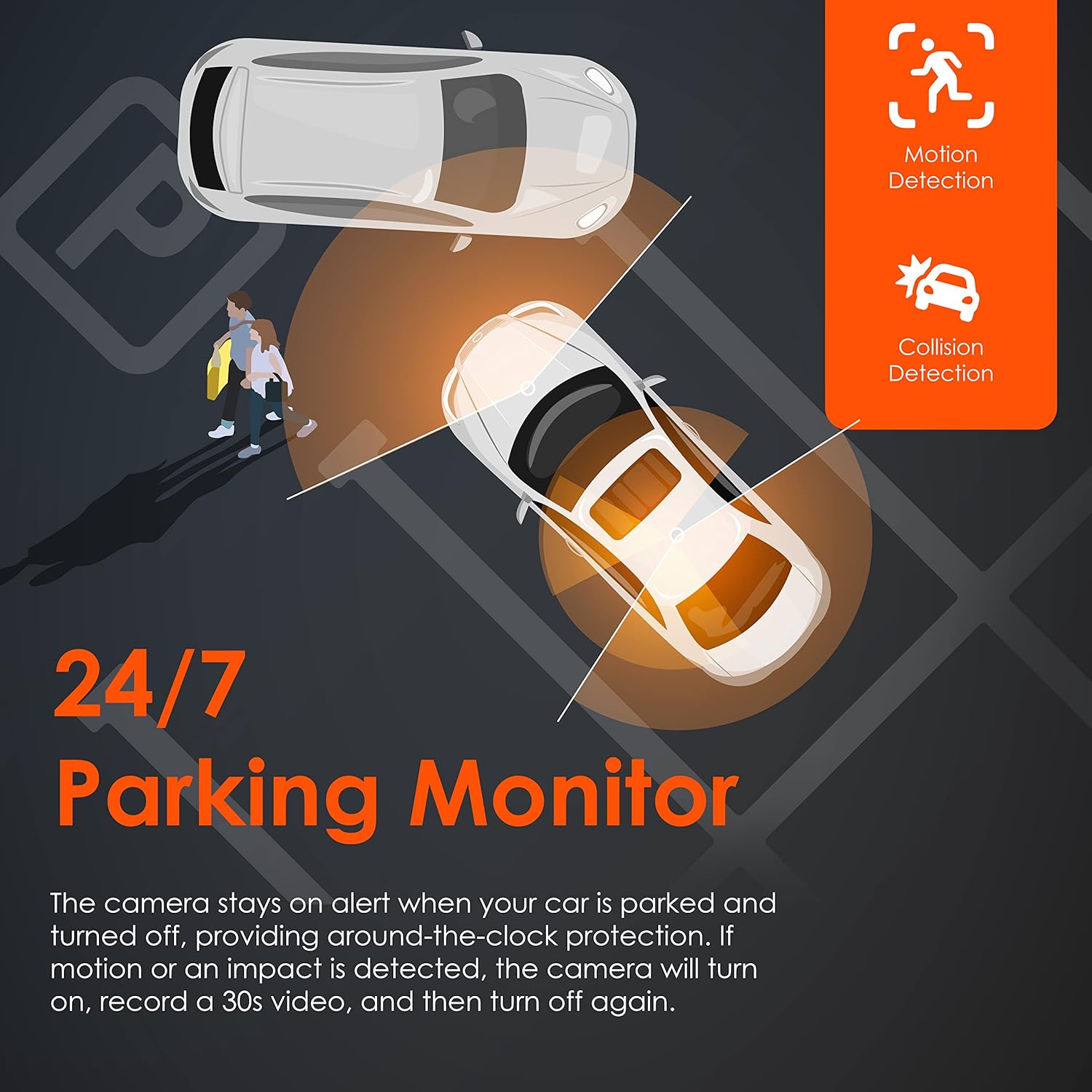 R4-4 Channel Dash Cam W/All Around 1080p Resolution, Wi-Fi, GPS, IR Night Vision, Parking Mode, Collision Detection, Type-C Port