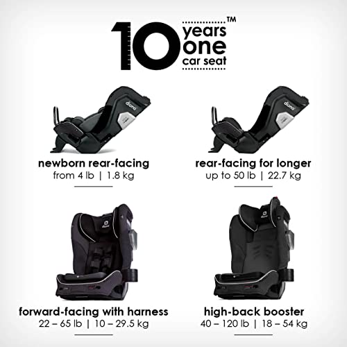 Diono Radian 3QXT SafePlus 4-in-1 Rear and Forward Facing Convertible Car Seat, Safe Plus Engineering, 4 Stage Infant Protection, 10 Years 1 Car Seat, Slim Fit 3 Across, Yellow Mineral
