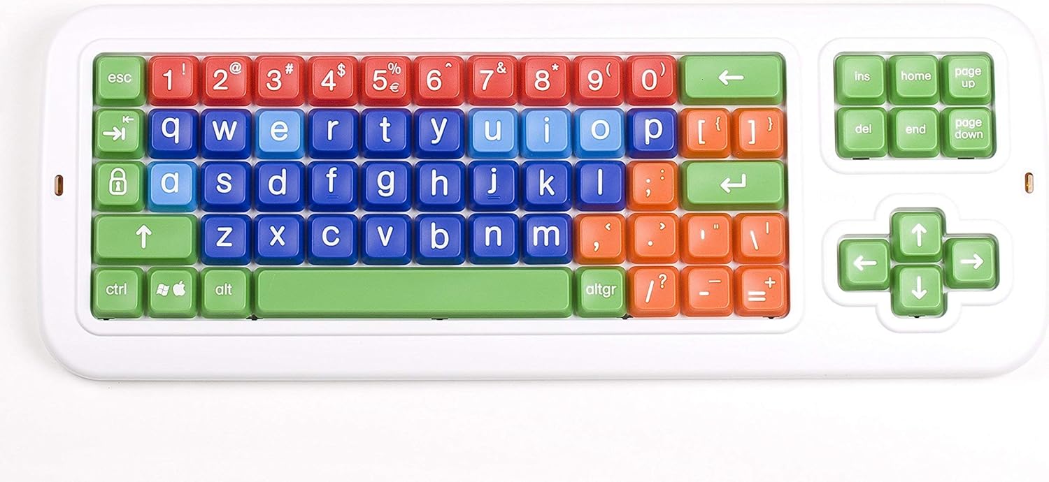 Clevy Colored Keyboard - Lowercase, Large Letters and Colorful Keys