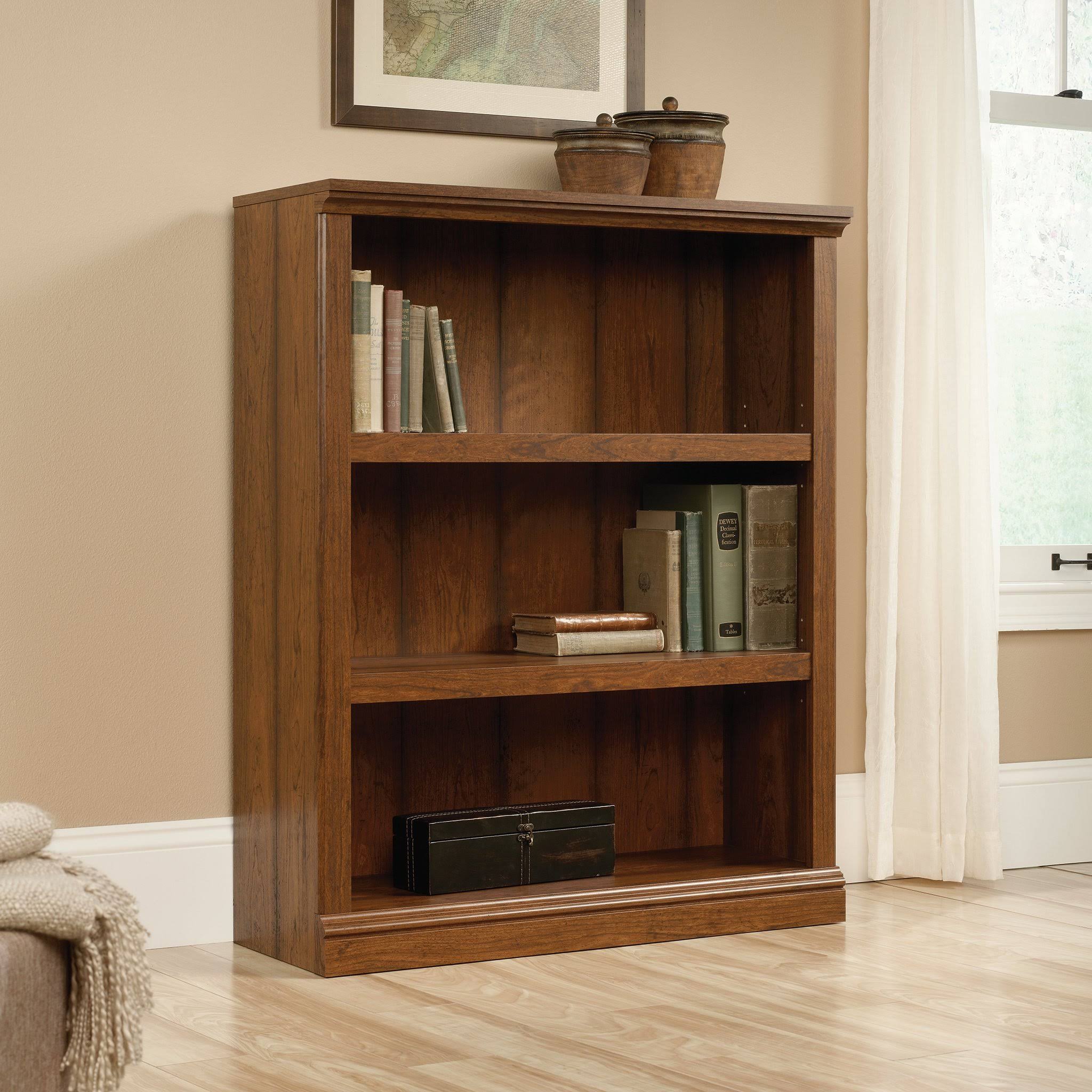 Sauder Select 3-Shelf Bookcase | Washington Cherry