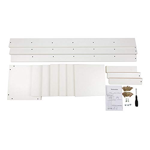 Wooden Shoe Rack, 7-Tier Small Shoe Rack for Entryway, Narrow Shoe Organizer Stand with Extra Top Storage, Multi-Function Storage Shelf for Bedroom Hallway and Closet, Space Saving (White)