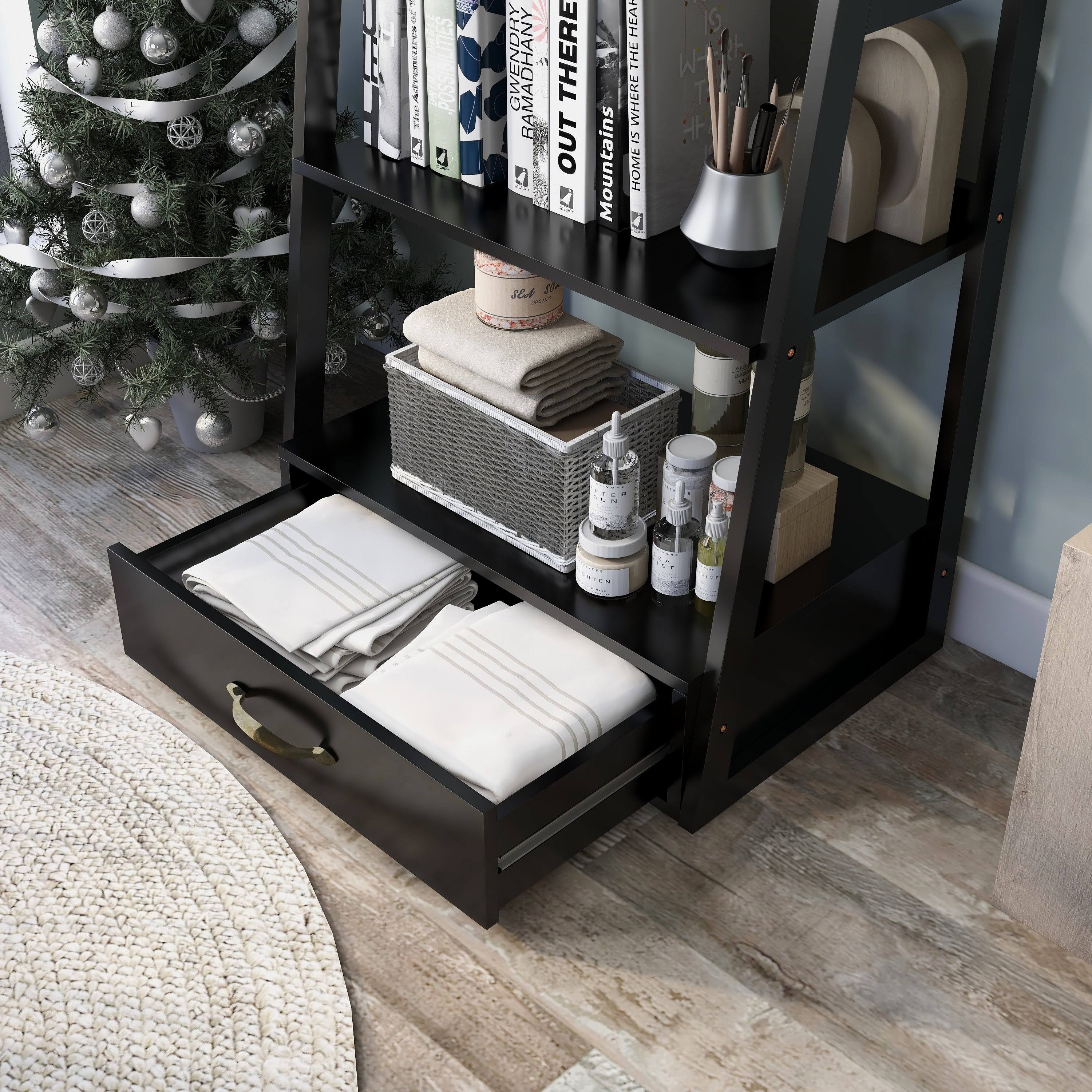 Copper Grove Stryi Contemporary 5-Tier Ladder Bookshelf - Cherry
