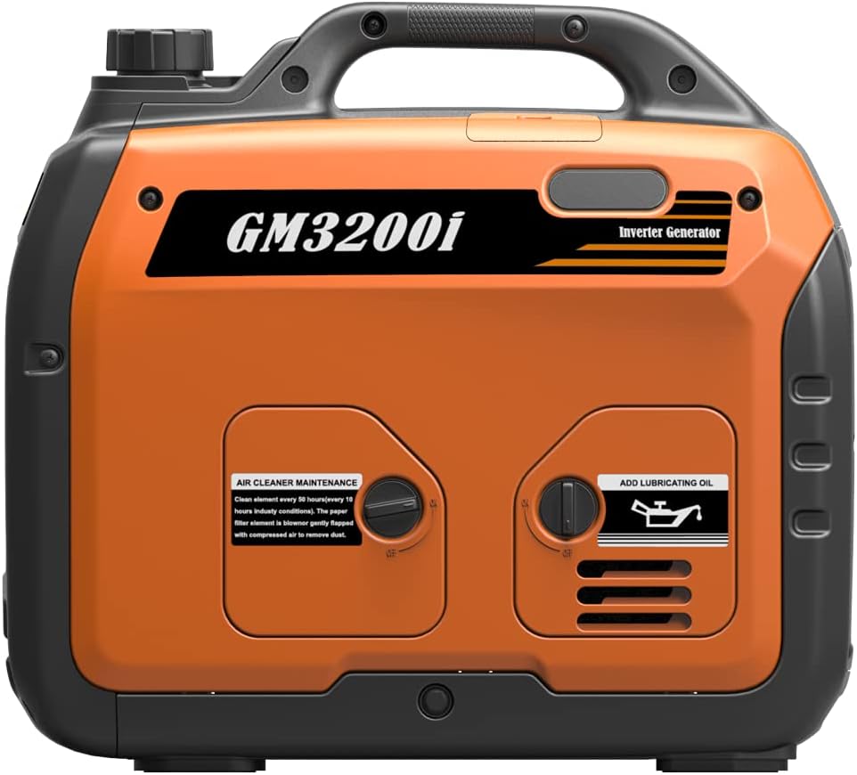 GENMAX Quiet Power Series Inverter Generator，Gas Powered, EPA Compliant, Eco-Mode Feature, Ultra Lightweight for Backup Home Use & Camping (GM5500i)