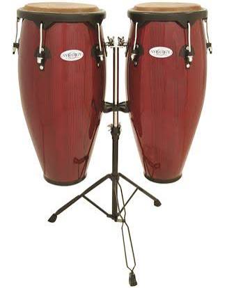 Toca 2300 Synergy Wood Conga Set with Stand Tobacco