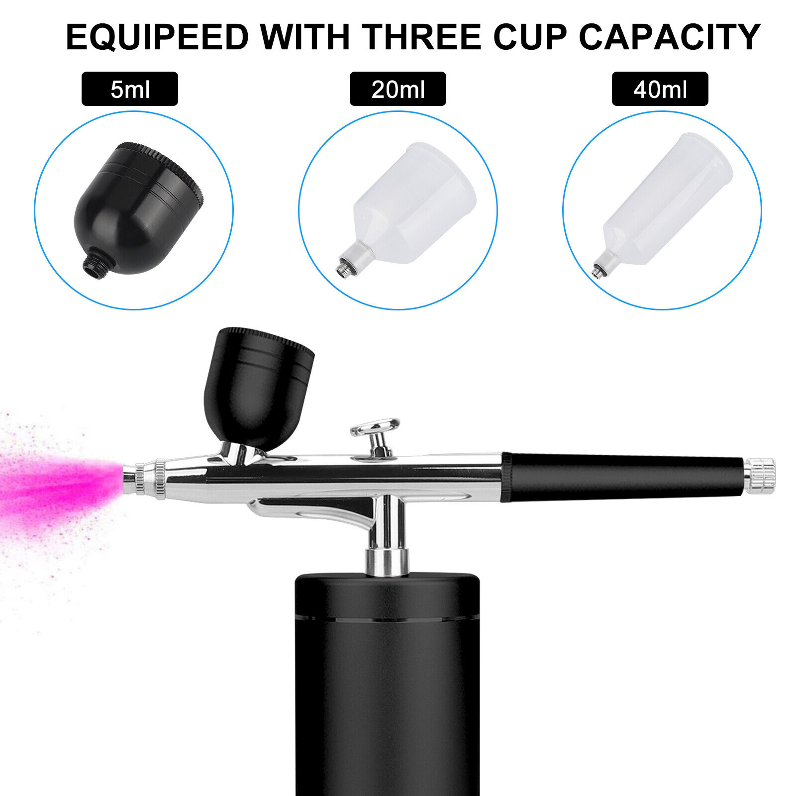 Mini Airbrush Compressor Kit Spray Gun Air Brush Nail Art Tattoo Paint Tool Set