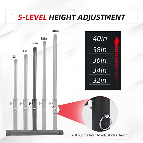Adjustable Dip Bars for Home Gym Workout, Heavy Duty Dip Stands Strength Training Fitness Dip Station Calisthenics for Tricep Dips, L Sits