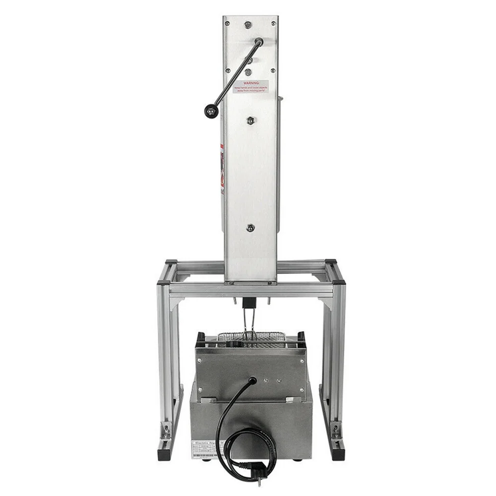PreAsion 5L Churro Making Machine Spanish Churro Twisted Stick Machine with 6L Electric Deep Fryer 110V