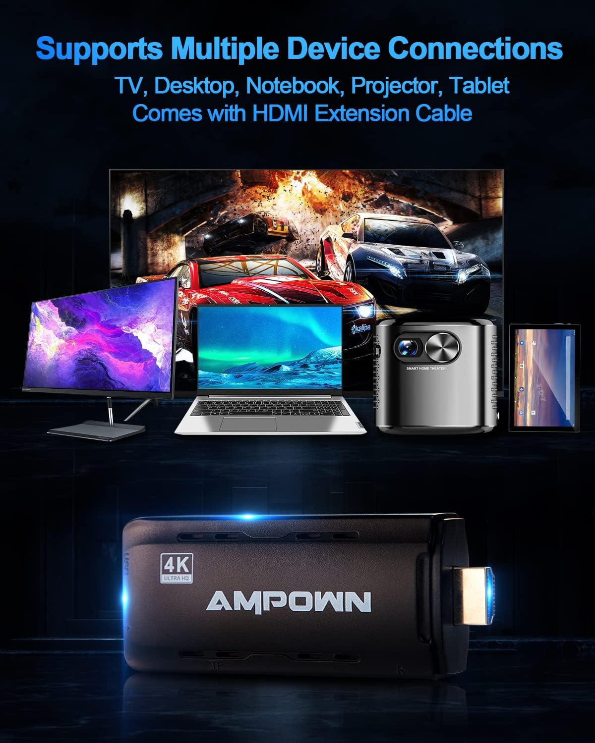 U9 Retro Game Console, Plug and Play Video Games Built-in 12000+ Classic Game 4K Ultra HD Game Stick with 2.4G Wireless Joystick Controller Supports 20+ Emulators