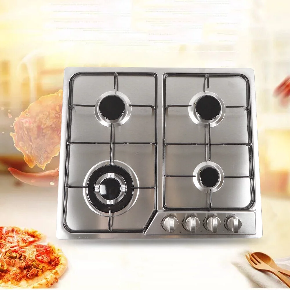 580*520mm Stainless Steel Built-in Gas Cooktop 4 Burners Natural gas LPG Cooktop