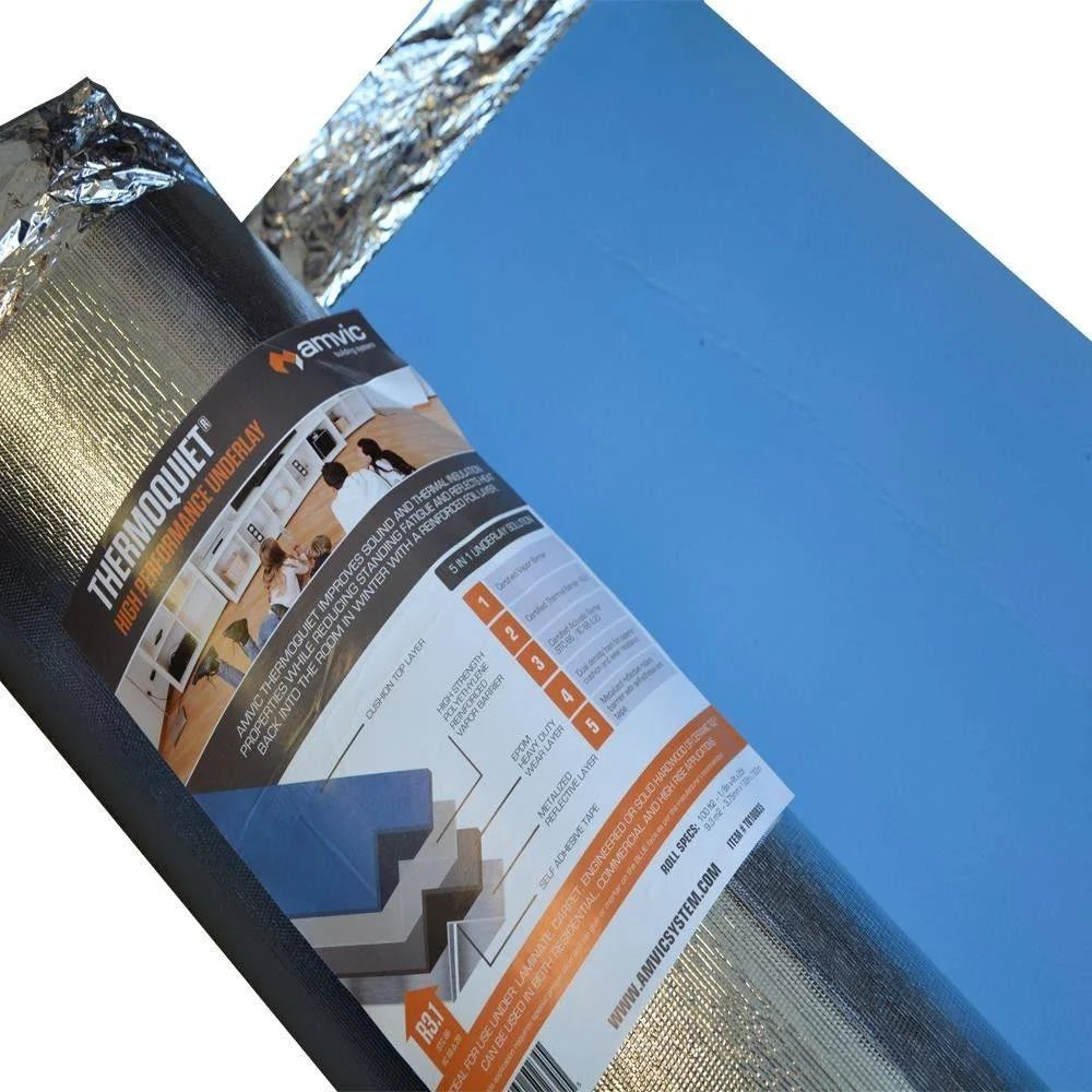 SilentSilver Commercial Thermal Acoustic Floor Wall Insulated Underlayment Underlay Carpet