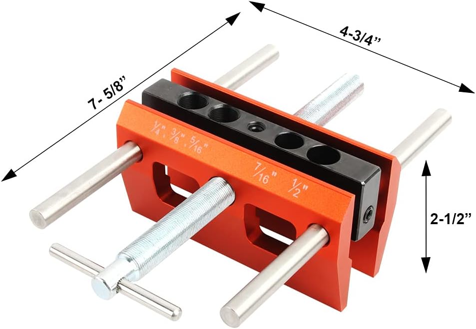 O'SKOOL Self Centering Dowel Jig Kit Drilling Guide Bushings Set Wood Wide Capacity Doweling Jig Puncher Locator Joints Tool