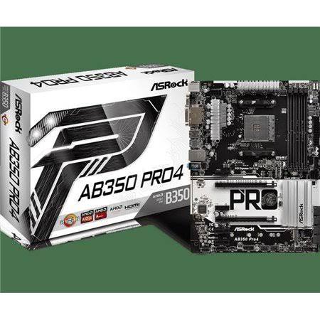 ASRock AB350 Pro4 Socket ATX AM4 Motherboard
