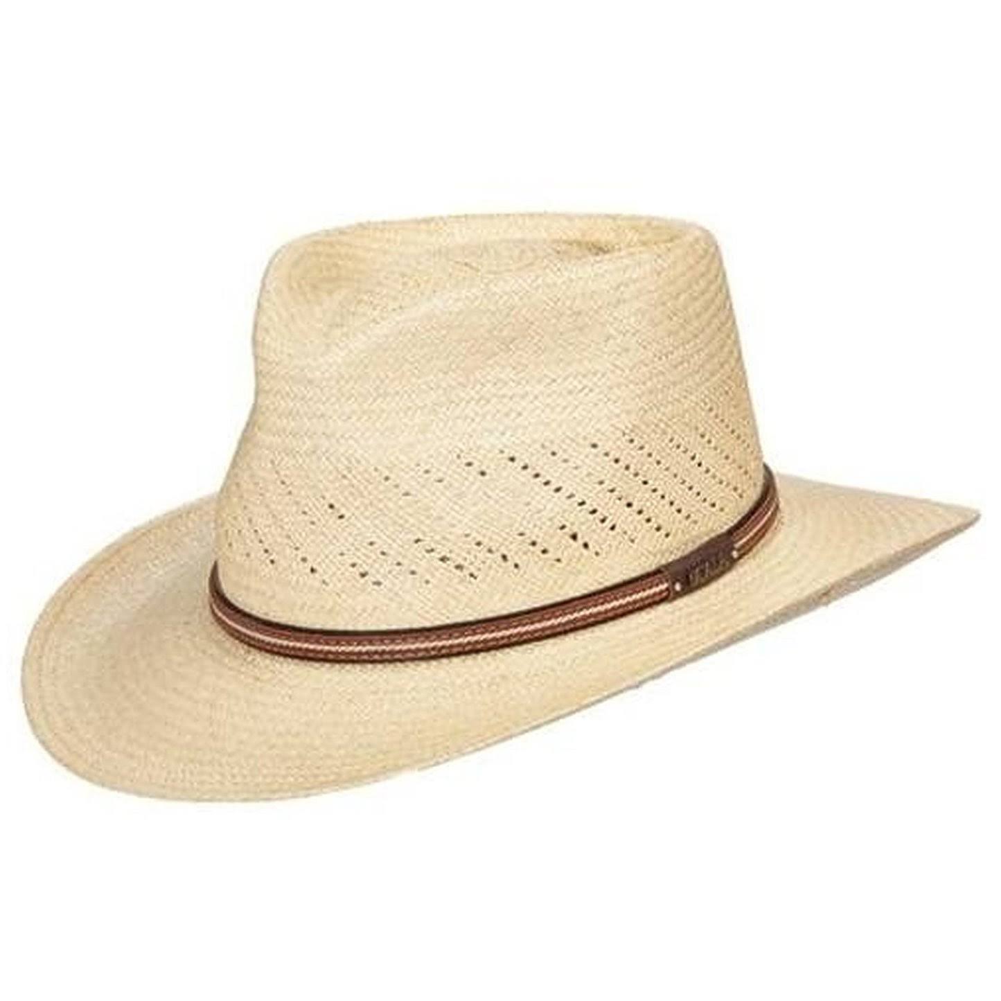 Scala - Vented Outback Panama Hat - Natural - Medium
