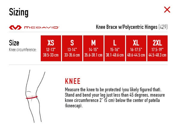 McDavid 429 Knee Brace with Polycentric Hinges