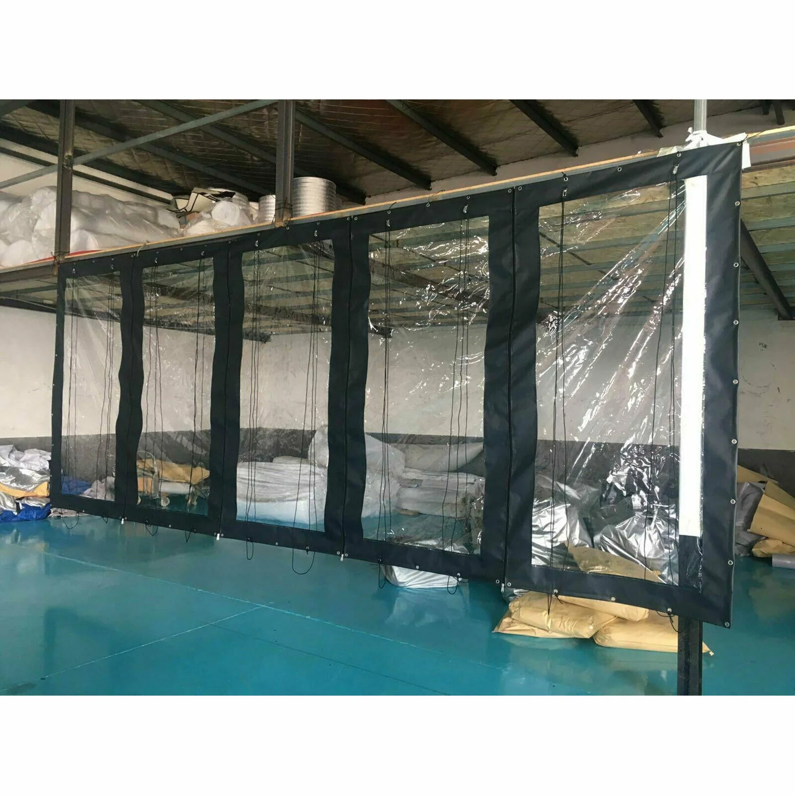 Waterproof Rain Cloth Commercial Grade PVC Clear Awning Canopy Patio Enclosure 8*20 FT Waterproof Transparent PVC Rain Cover Clear Awning Canopy Patio Curtain Outdoor Clear Tarp Curtain