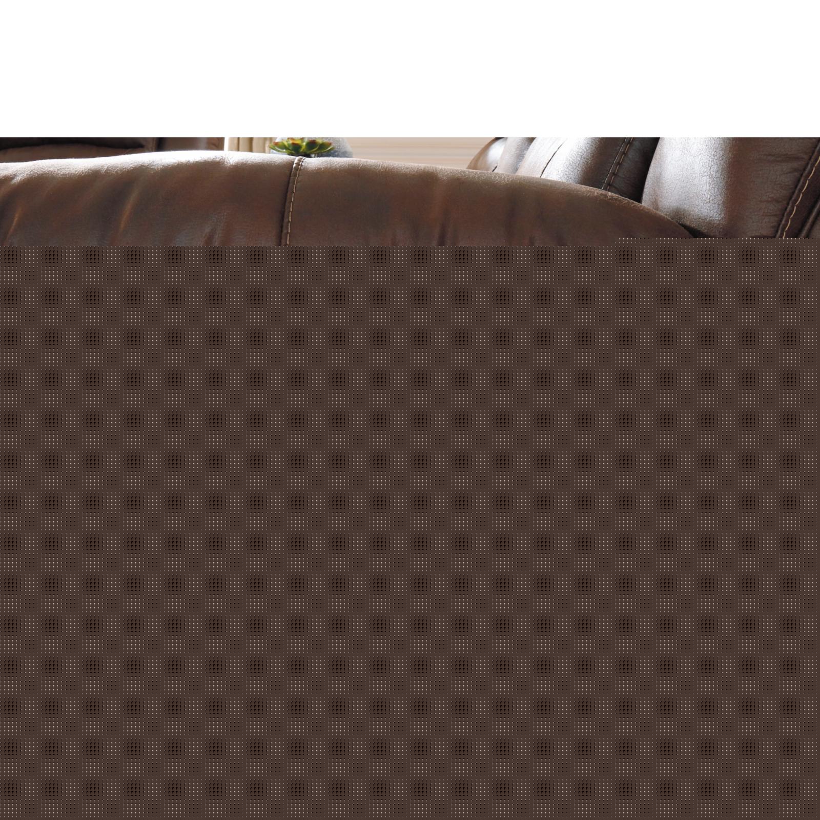 Signature Design by Ashley Stoneland Power Reclining Sofa in Chocolate