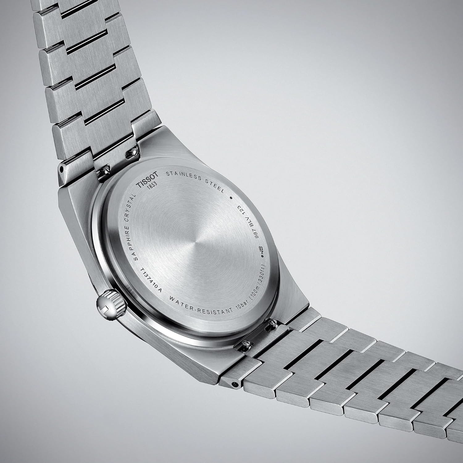 Tissot Men's PRX 316L Stainless Steel Case Dress Watch Grey T1374101104100