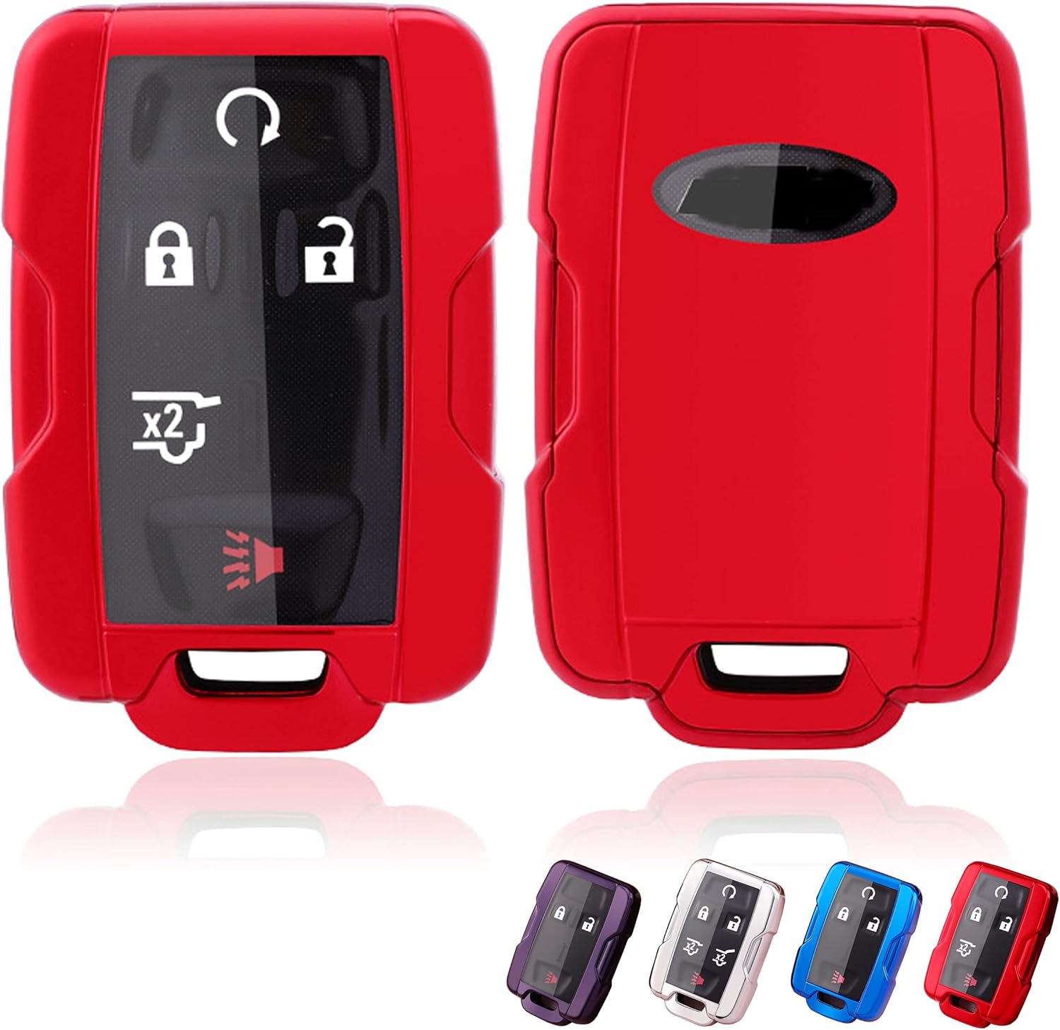 for GMC Key Fob Cover TPU Key Fob Case Protector Shell Key Holder Fit for Chevy GMC Cadillac
