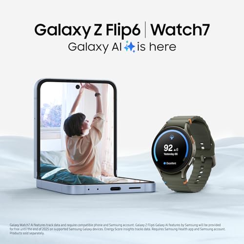 SAMSUNG Galaxy Z Flip 6 AI Cell Phone, 256GB Unlocked Android Smartphone, FlexCam, Photo Assist, Camcorder Mode, Live Interpreter, Foldable Design, 2024, US 1 Yr Manufacturer Warranty, Blue