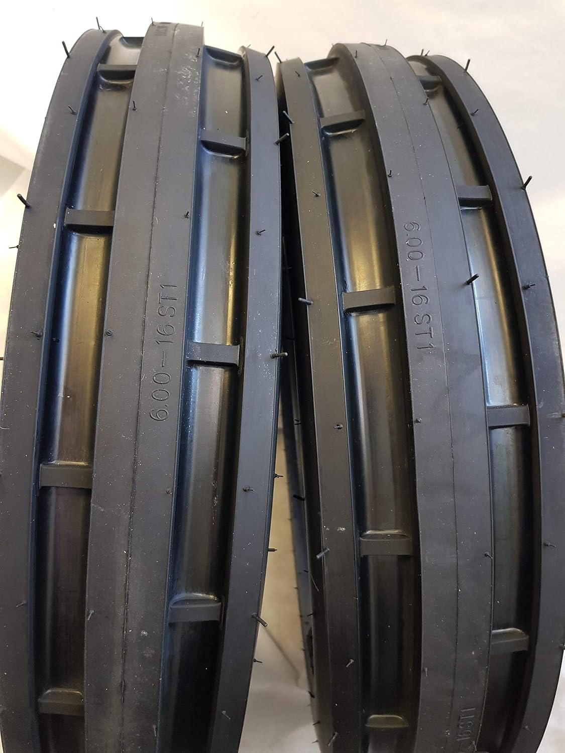 (2)5.50-16, 5.50X16 ROAD CREW ST1 6 PLY 3 Rib Tractor Tires w/Tubes