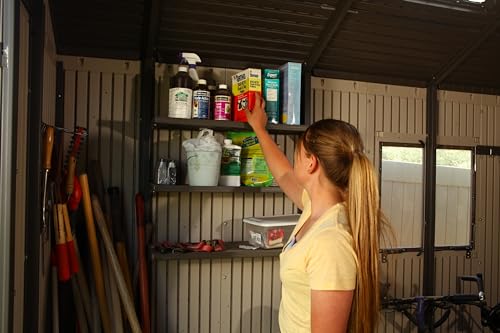 Lifetime 6433 Outdoor Storage Shed with Windows, 11 by 11 Feet