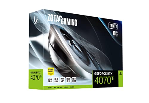 ZOTAC Gaming GeForce RTX 4070 Ti Trinity OC DLSS 3 12GB GDDR6X 192-bit 21 Gbps PCIE 4.0 Gaming Graphics Card, IceStorm 2.0 Advanced Cooling, Spectra 2.0 RGB Lighting, ZT-D40710J-10P