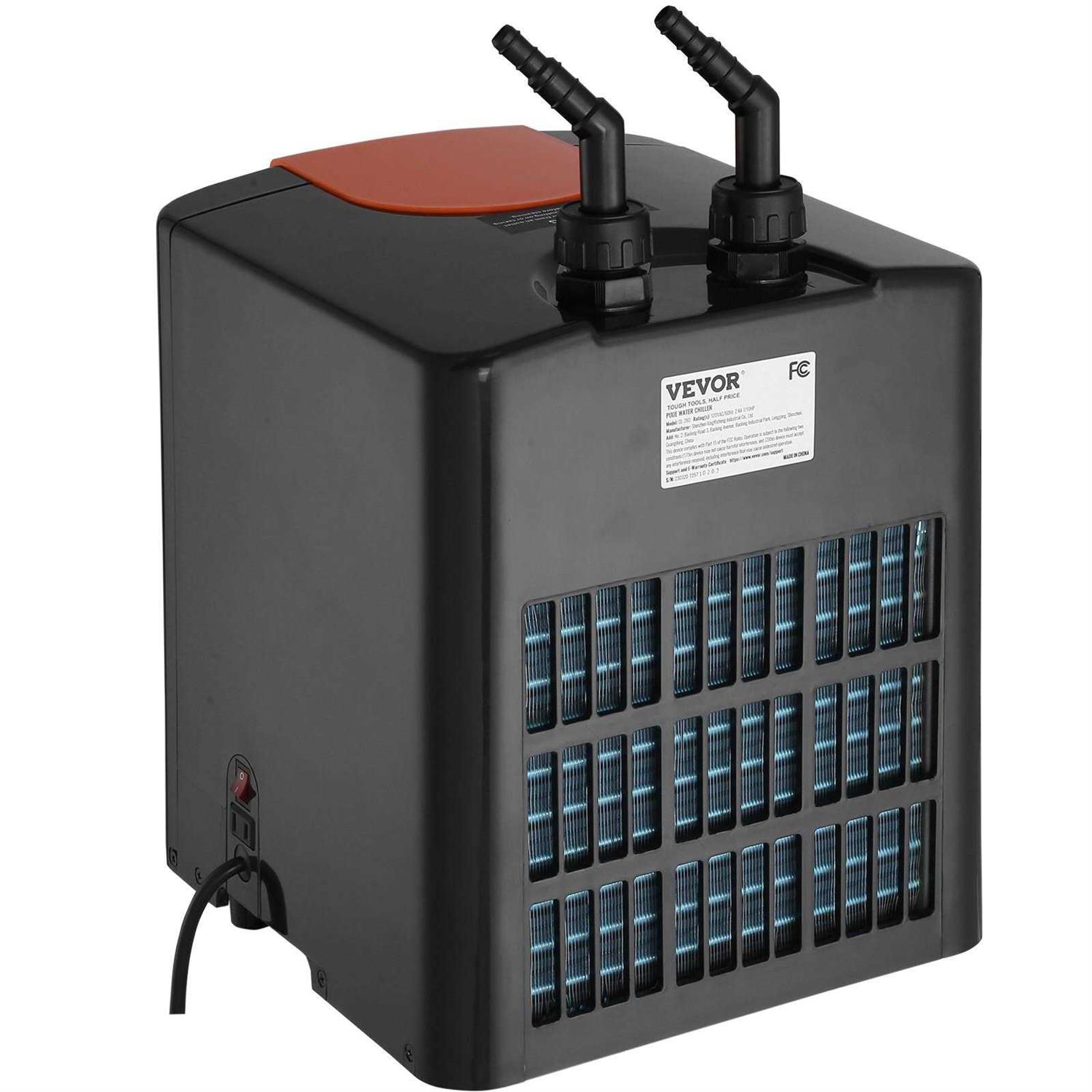 VEVOR Aquarium Chiller, 52 Gal 196 L, 1/10 HP Hydroponic Water Chiller, Quiet Refrigeration Compressor for Seawater and Fresh Water HWQLQQJRQ01HPZC9FV1 - Pet Supplies online store
