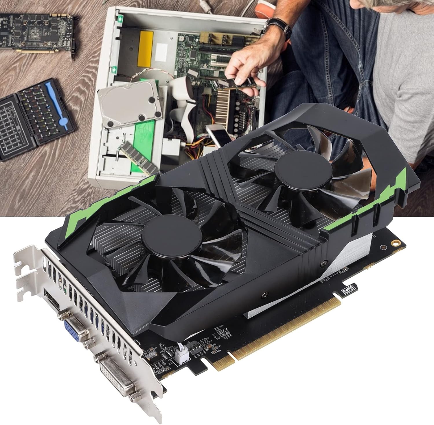 eboxer-1 GT X650Ti 4GB DDR5 128bit PCI Express 2.0 Graphics Card 1250MHz Video Memory Frequency, 900MHz 3D API DirectX 12 Dual Fan Low Profile Graphics Card