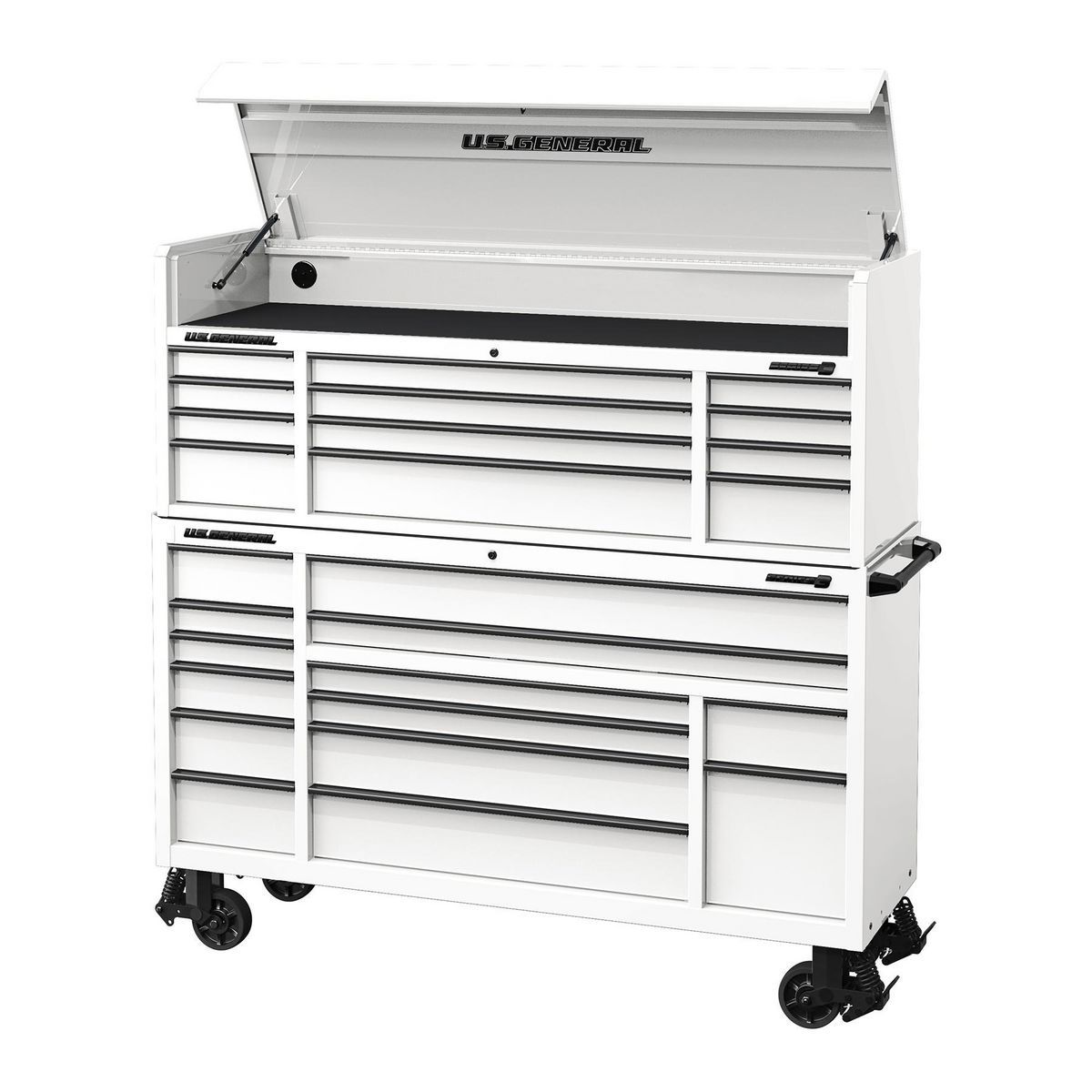 U.S. GENERAL 72 in. x 22 in. Triple-Bank Roll Cab, Series 3, Slate Gray