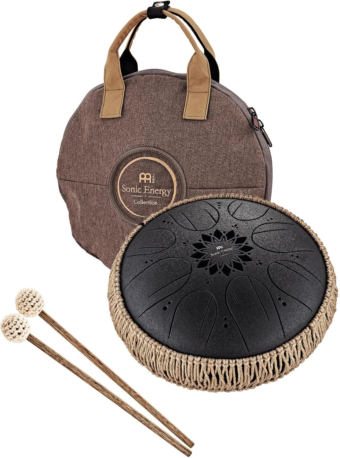 Meinl Sonic Energy Octave Steel Tongue Drum 8 Notes 10" with Mallets, Bag — Sound Healing Instrument for Musical Education, Meditation, ASMR, Yoga