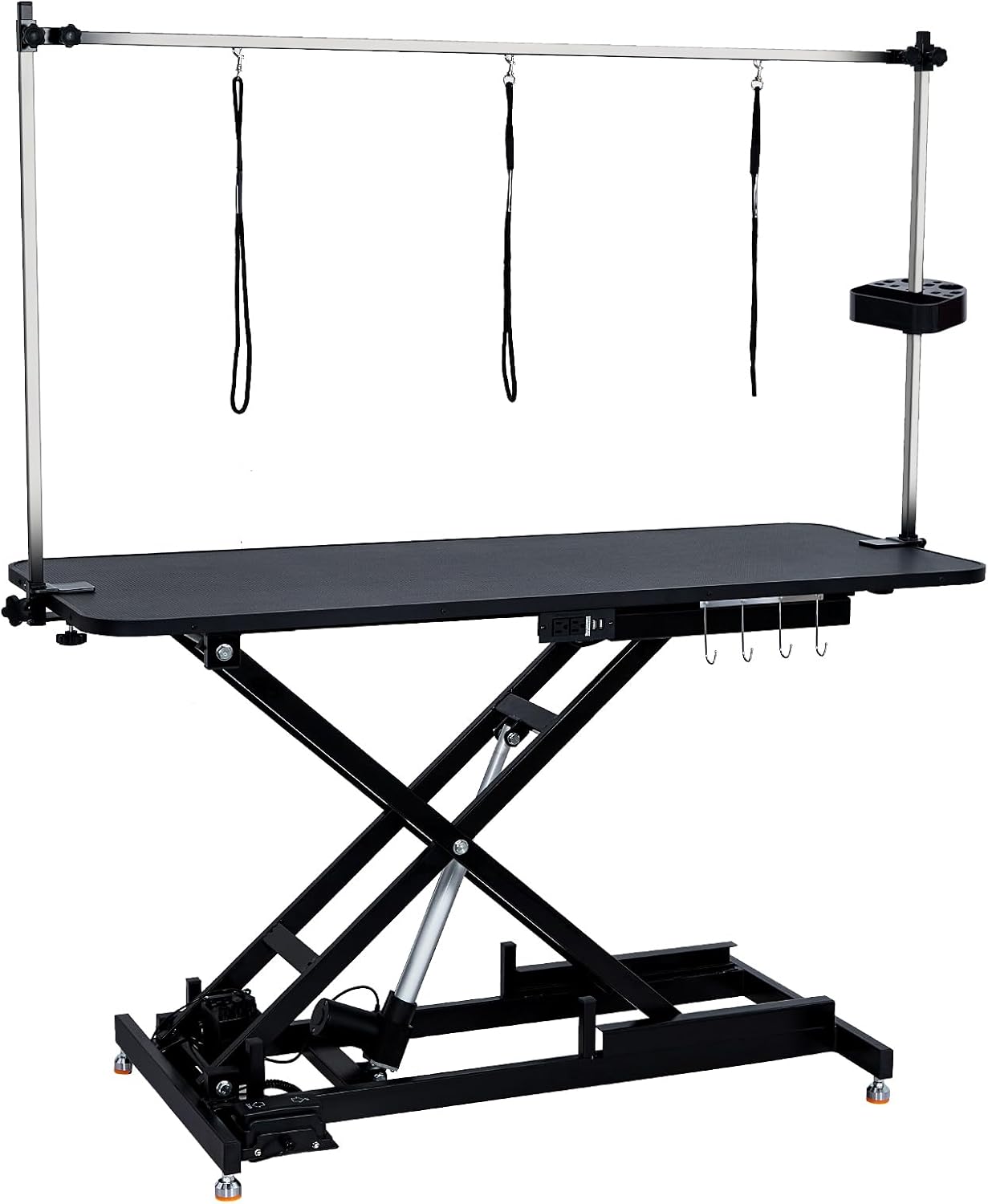 60" Hydraulic Dog Grooming Table for Pet, Heavy Duty Structural Hydraulic Max Load 350Lbs Professional Pet Grooming Table with Adjustable Overhead Arm & Noose Height Range 9.4''-39.4''2024