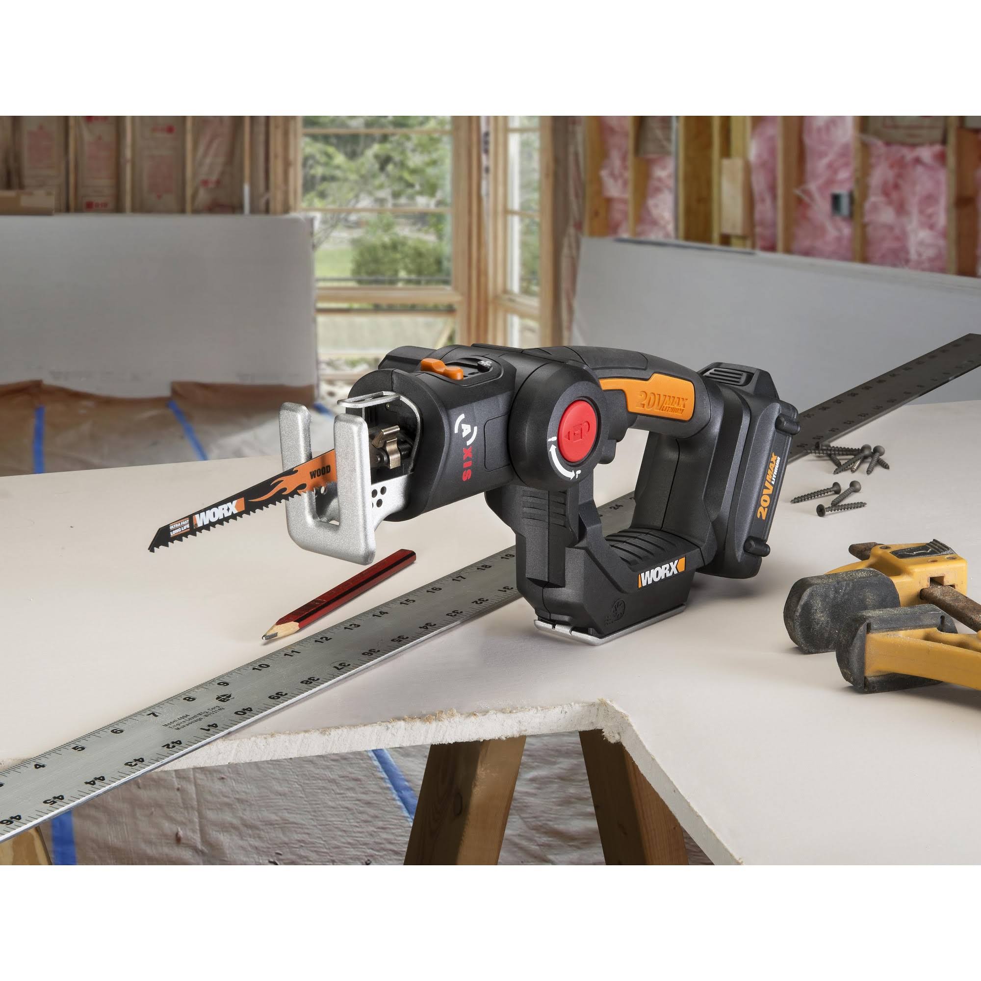 Worx WX550L.9 20V Axis 2-in-1 Reciprocating Saw and Jigsaw Tool Only