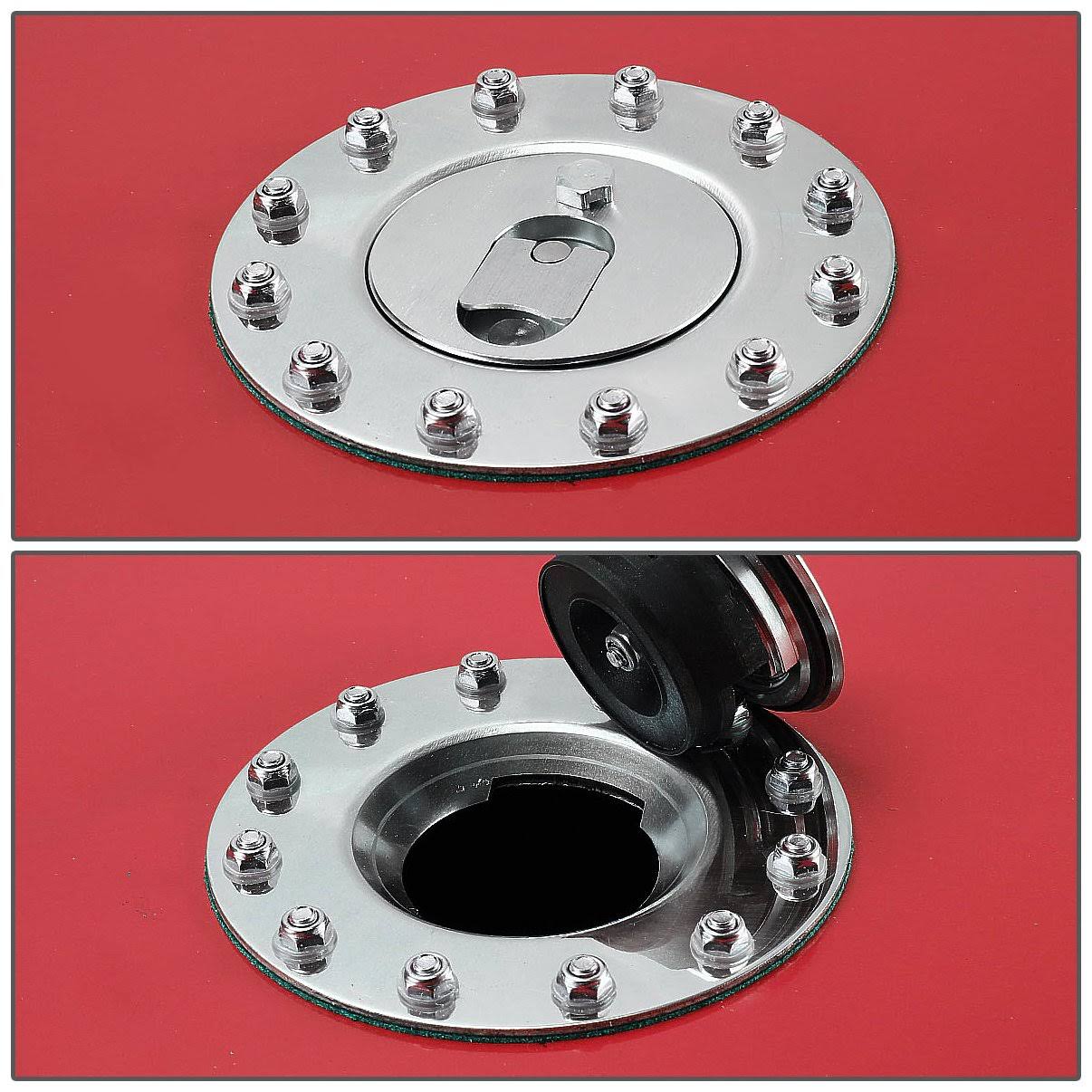 DNA Motoring for -Gallon Aluminum Street/Drift/Strip/Racing Fuel Cell Red Gas Tank with Level Sender and Silver Cap ALU-FT-T8