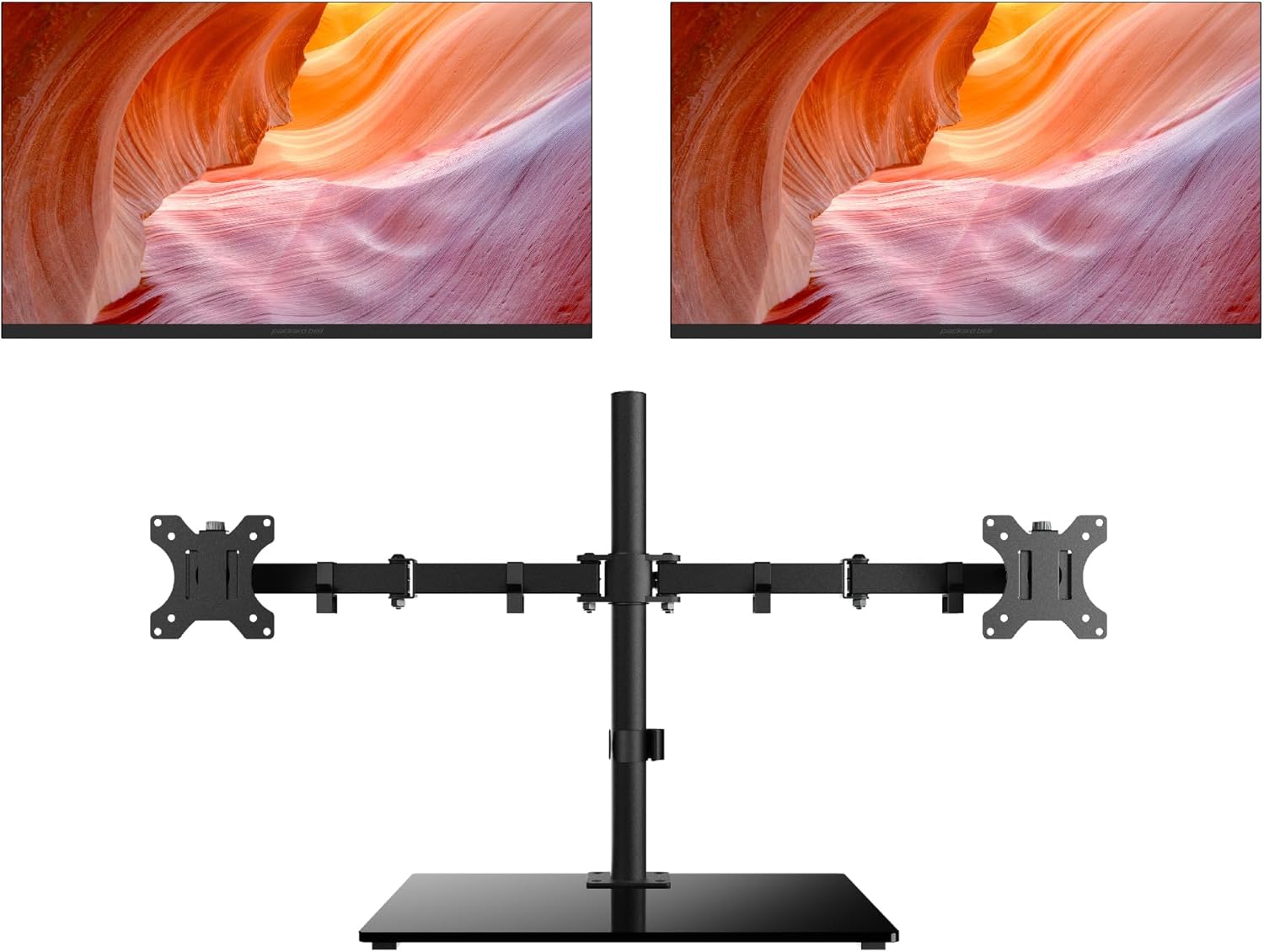 Packard Bell Workstation, 2X 21.5 Monitors, VESA Mount Included, 75 Hertz, 5 MS, Dual Monitor, VESA (Mount Included), VGA and HDMI Monitor, Basic Monitor and Gaming Monitor
