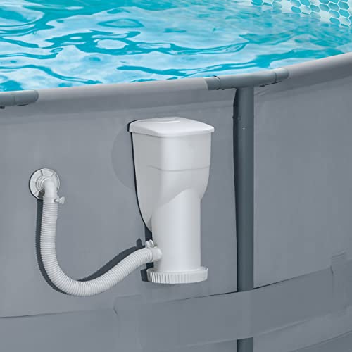 Funsicle SkimmerPlus 1500 GPH 2-in-1 Filter Pump and Skimmer System with Clamps and 1.5" Hose Fitting for Above Ground Swimming Pools