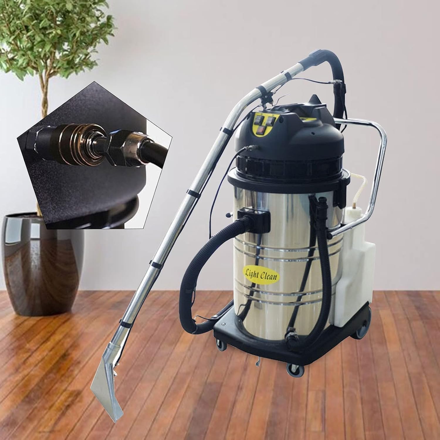 60L/15.85Gal Commercial Carpet Cleaning Machine, 3 in 1 Portable Upholstery Carpet Extractor Commercial Carpet Steamers, Carpet Cleaner Machine Wet Dry Shampoo Vacuum Cleaner for Carpet Sofa Curtain