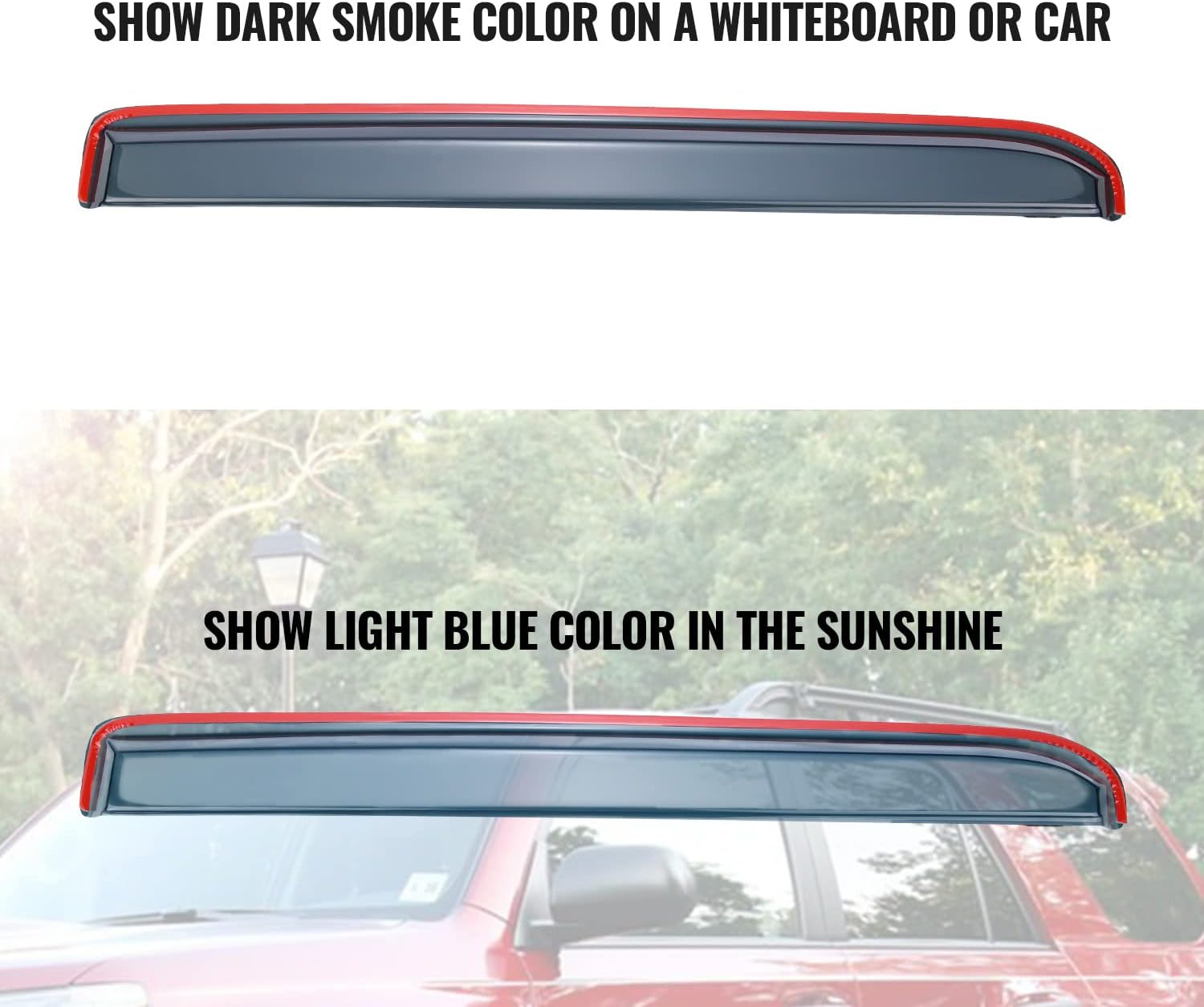 in-Channel Rain Guards Compatible with 2016-2022 Tacoma Double Cab Side Window Deflectors, Vent Window Visors, Front+Rear Pack of 2