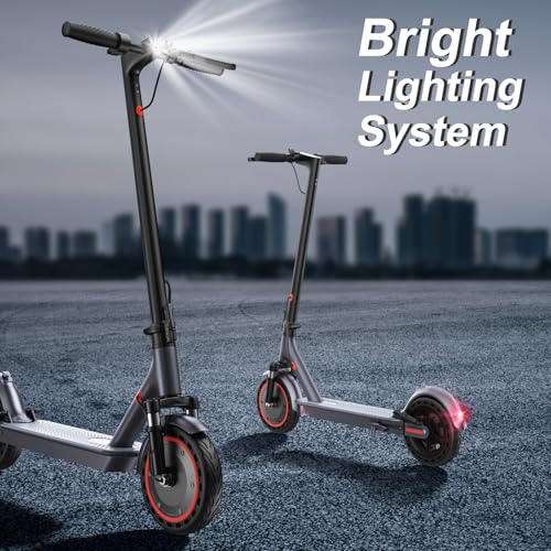 VOLPAM Electric Scooter, 350W/500W, 8.5/10 Tires, 12/21/28 Miles Range, 16/19/22Mph, Folding E-Scooter with Dual Braking