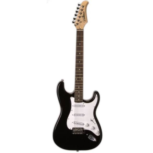 Silvertone Ss15 Blk Solid-Body Electric Guitar Gloss Black