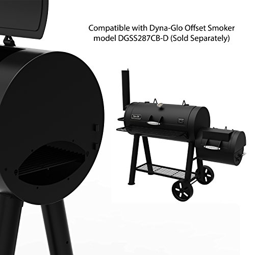 Dyna-Glo Signature Series DGSS443CB-D Heavy-Duty Compact Barrel Charcoal Grill, Black powder coat