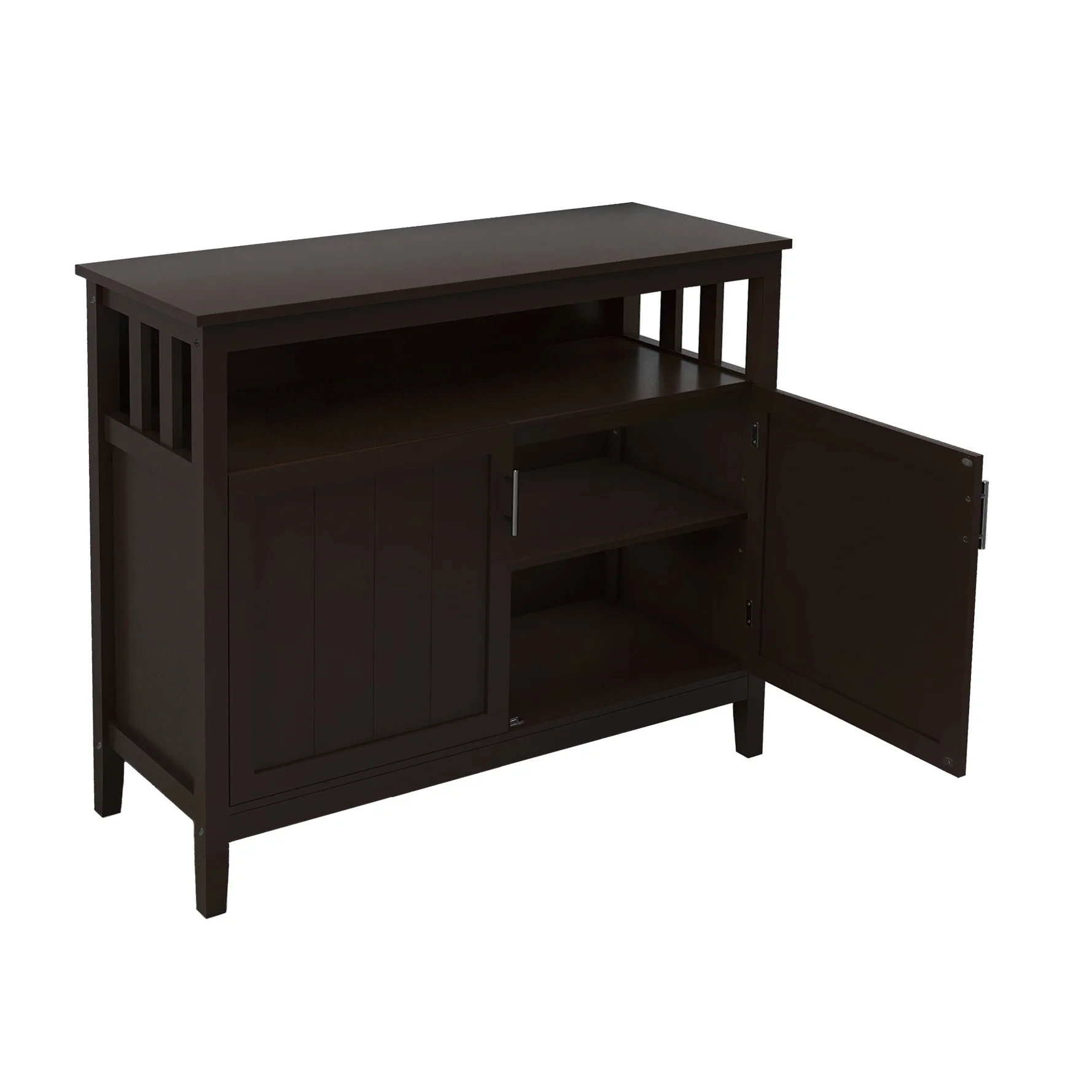 Anself Kitchen Storage Sideboard And Buffet Server Cabinet-Brown Color