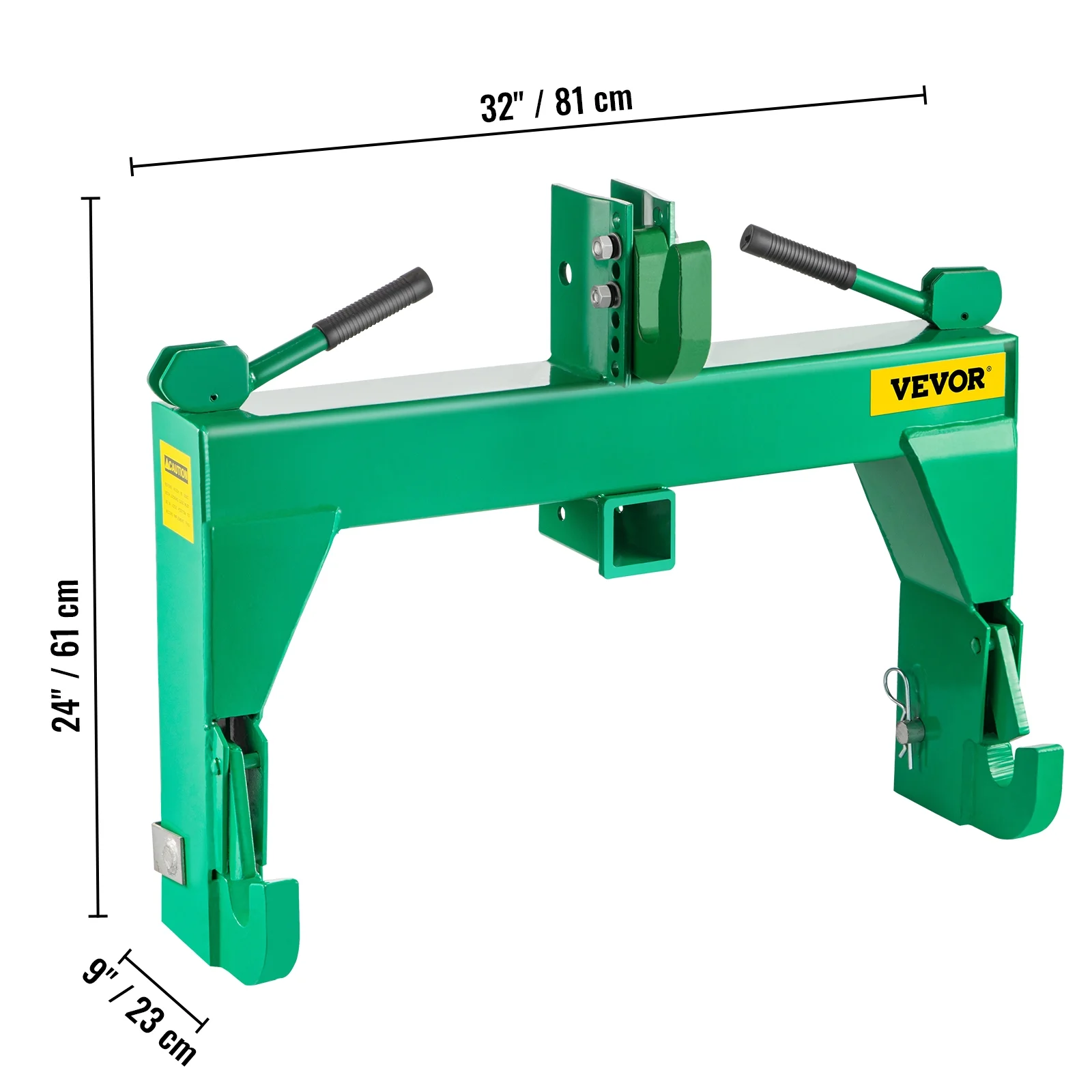 VEVORbrand 3-Point Quick Hitch, 3000 lbs Lifting Capacity Tractor Quick Hitch, Adaptation to Category 1 & 2 Tractors, No welding & 5 level Adjustable bolt