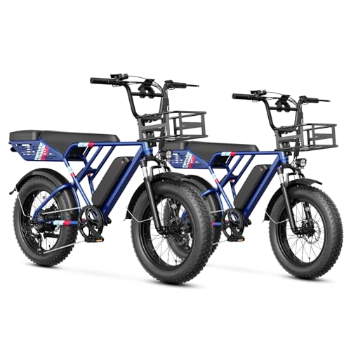 Jasion RetroVolt Electric Bike for Adults,【1500W Peak Motor & 30MPH & 70Miles】 Electric Dirt Bike,Dual Suspension Ebikes for Adults, 20" Fat Tire Ebike with 48V 13Ah Battery, UL 2849 Tested