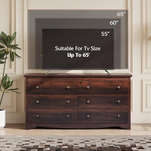 WLIVE Wood Dresser with 5 Drawers, Black Wooden Storage Cabinet, Organizer Drawers for Bedroom, Living Room, Hallway, Measuring 15.75" W * 31.50" D * 45.35" H ﻿
